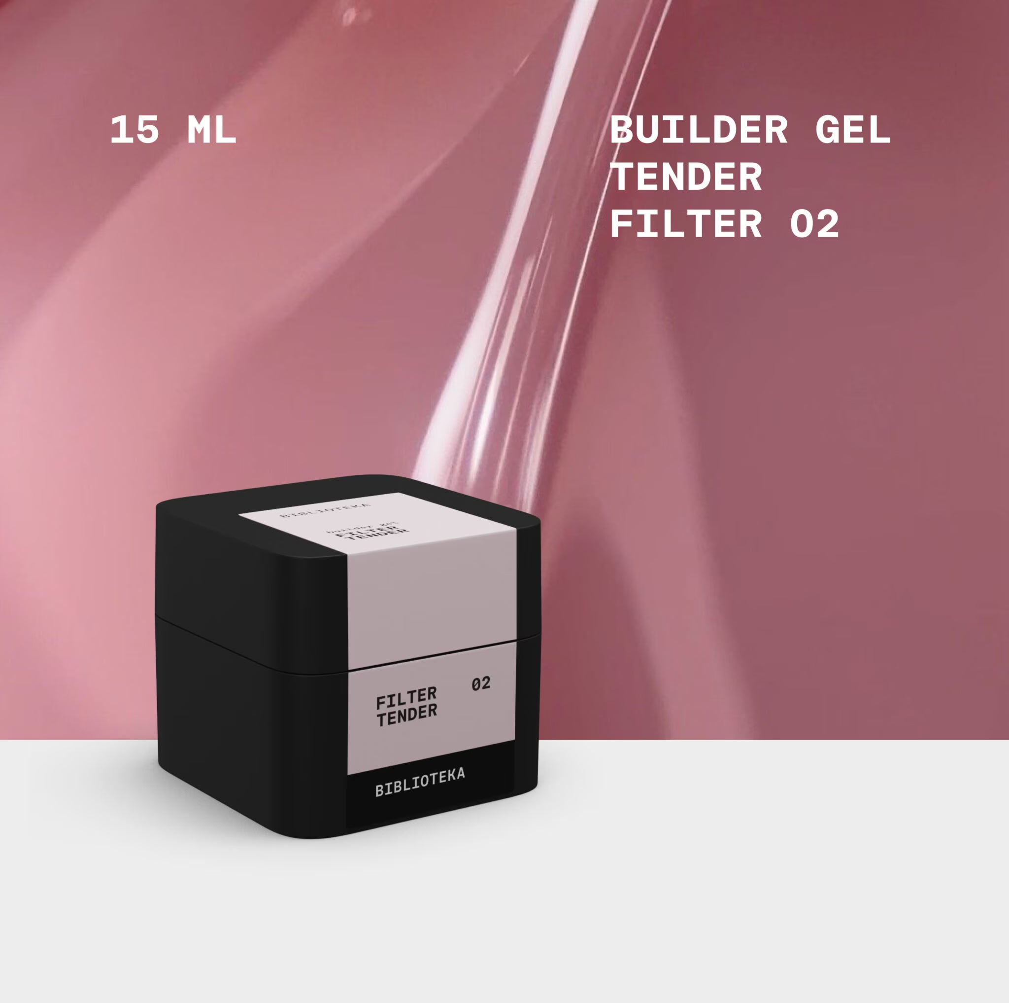 BIBLIOTEKA Builder Gel No. 02 Tender FILTER - Warm pink beige
