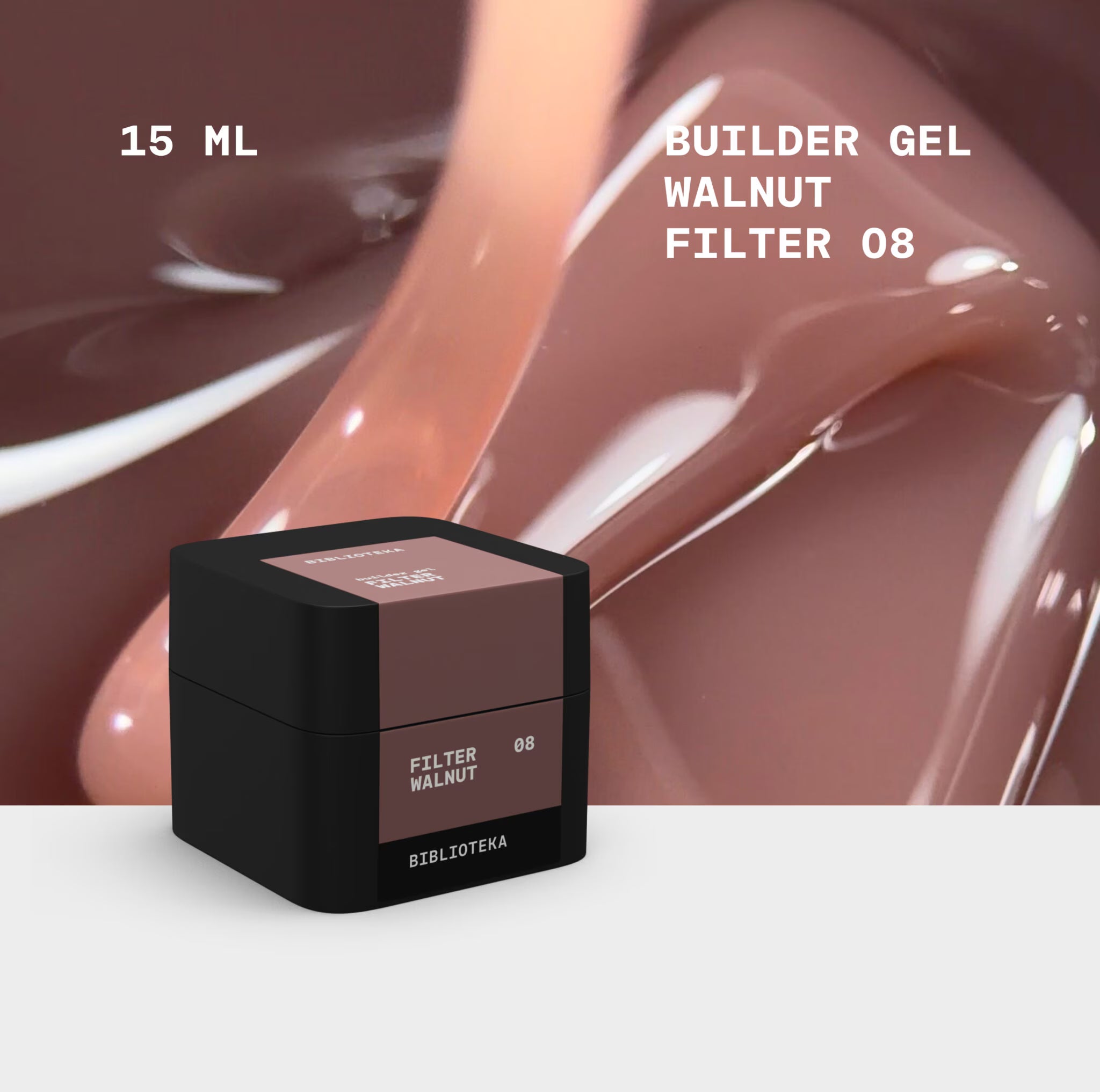 BIBLIOTEKA Builder Gel No. 08 Walnut FILTER - Walnut