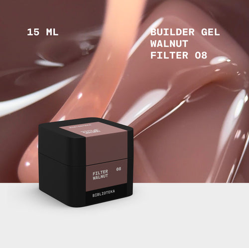 BIBLIOTEKA Builder Gel № 08 Walnut FILTER – Горіх