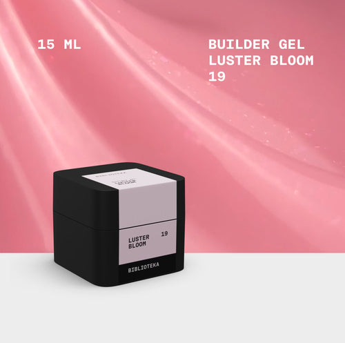BIBLIOTEKA Builder Gel No. 19 Bloom LUSTER – Pink with Shimmer