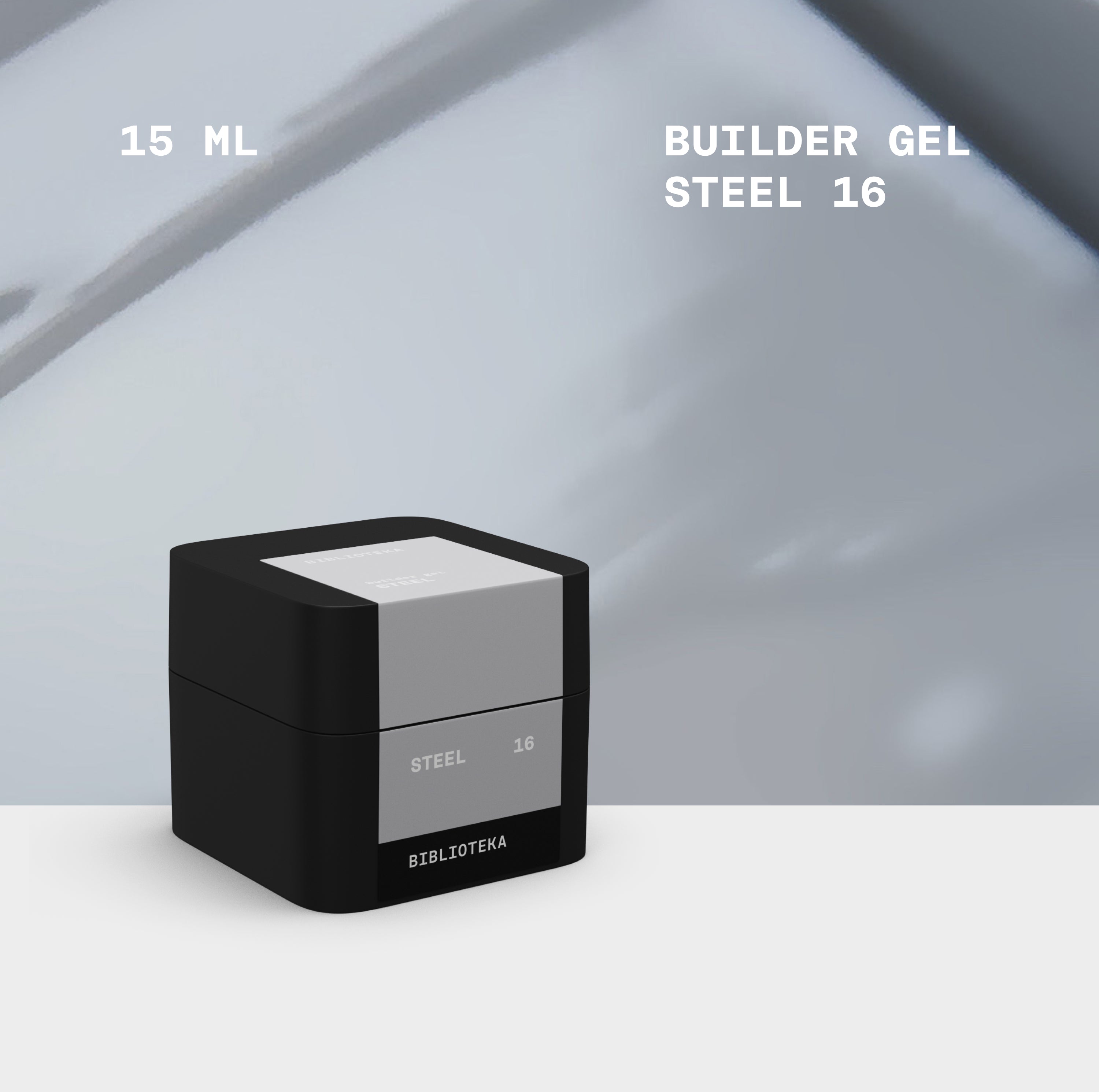 BIBLIOTEKA Builder Gel No. 16 Steel - Steel, 30 ml
