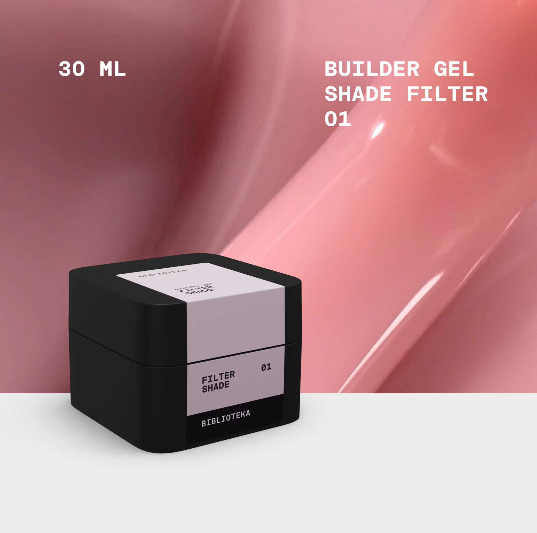 BIBLIOTEKA Builder Gel No. 01 Shade FILTER - Cool pink beige