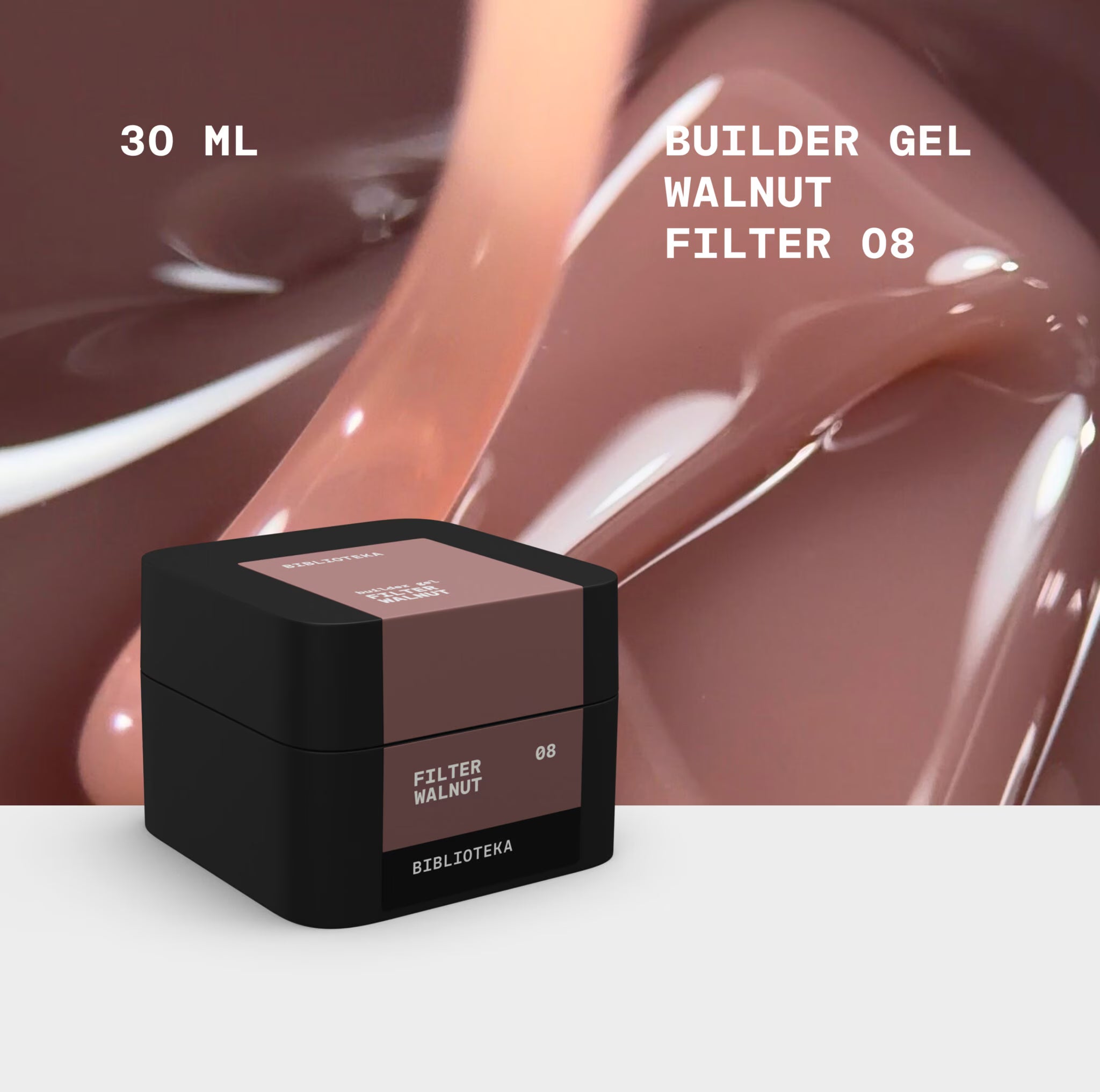 BIBLIOTEKA Builder Gel No. 08 Walnut FILTER - Walnut