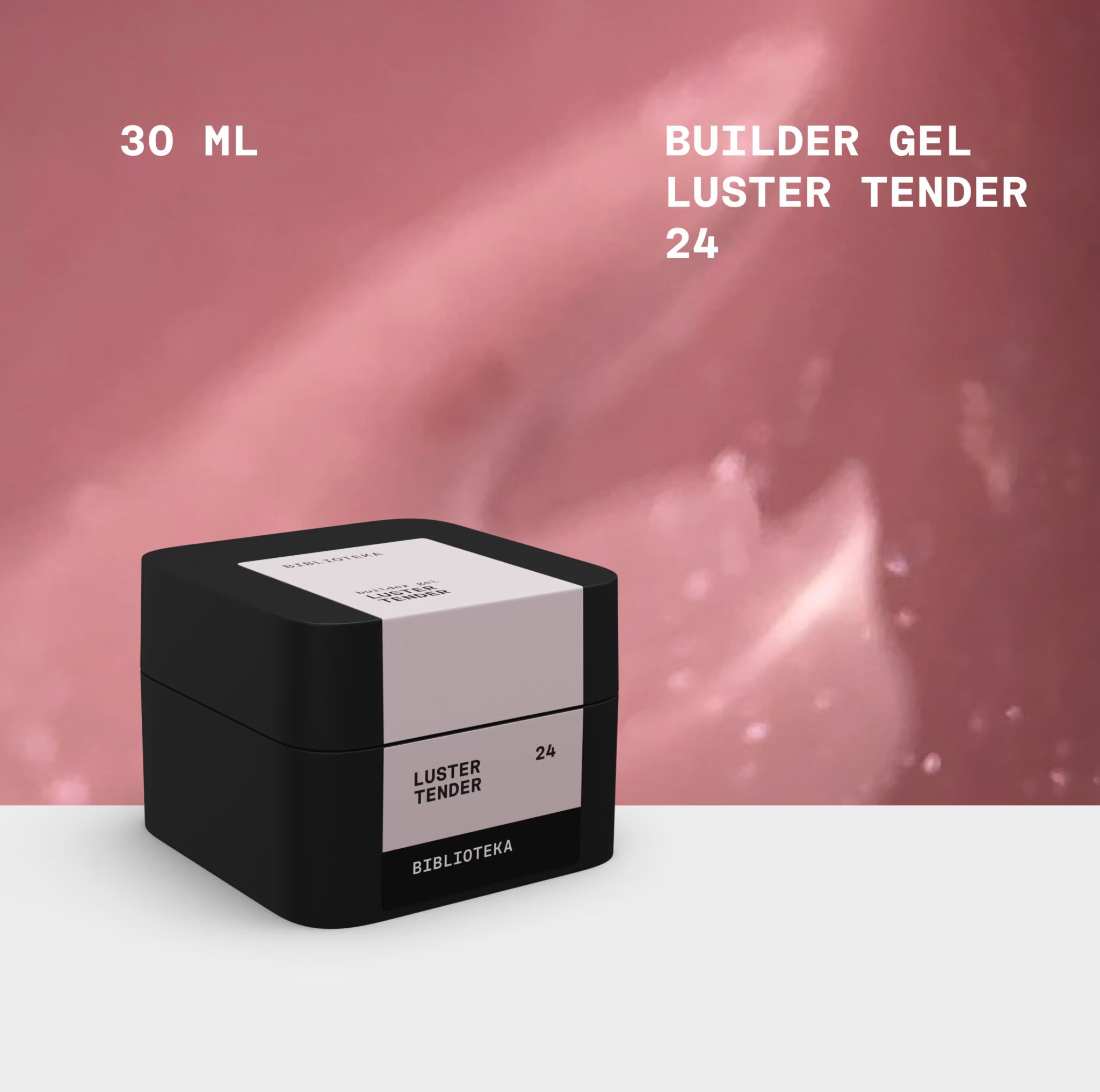BIBLIOTEKA Builder Gel Nº 24 LUSTER Tender – Nude delicado con shimmer