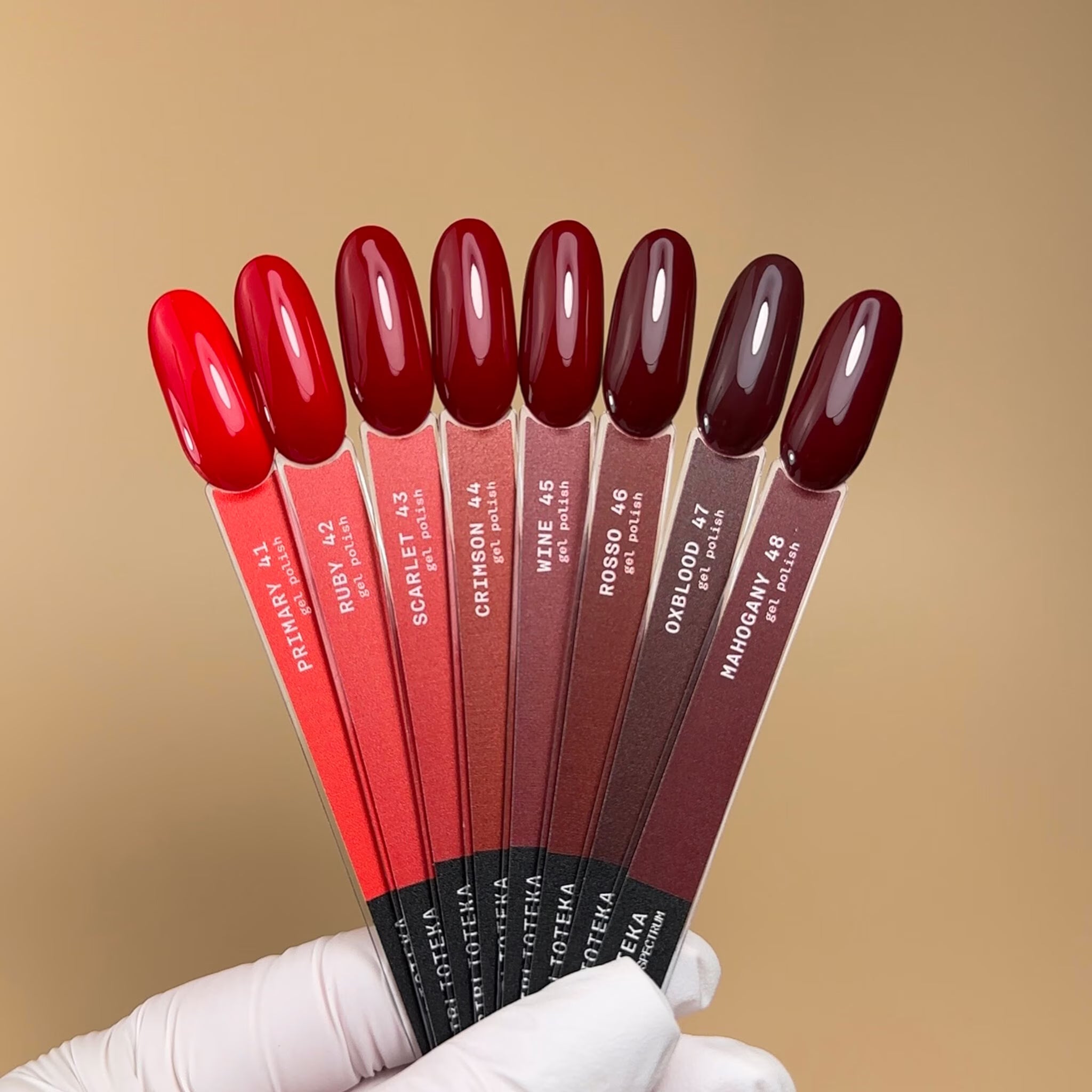 BIBLIOTEKA Set de esmaltes RED SPECTRUM № 41-48