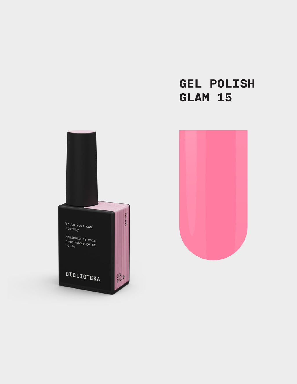 BIBLIOTEKA Gel Polish №15 Glam — Pink, 10 ml