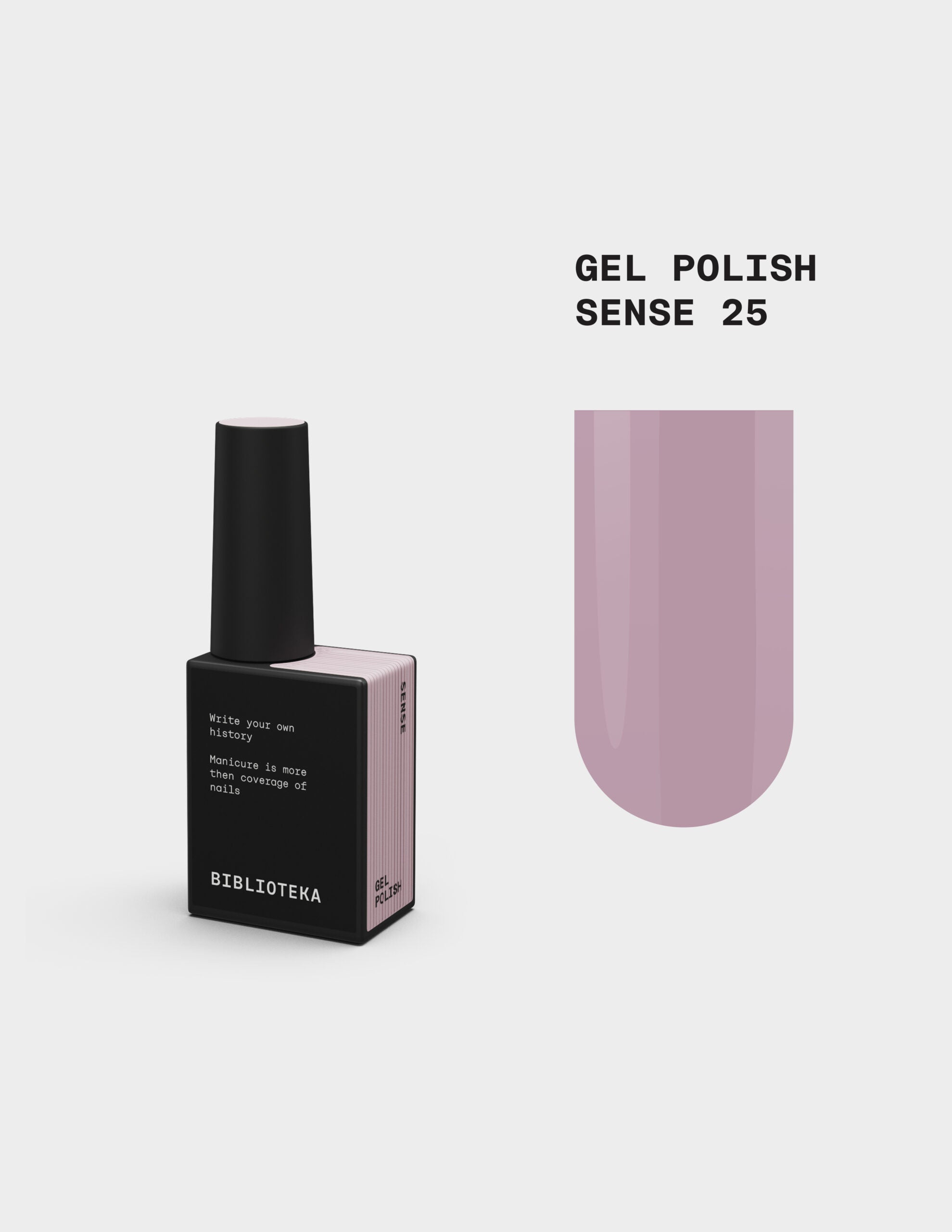 BIBLIOTEKA Esmalte № 25 Sense — Rosa nude, 10 ml