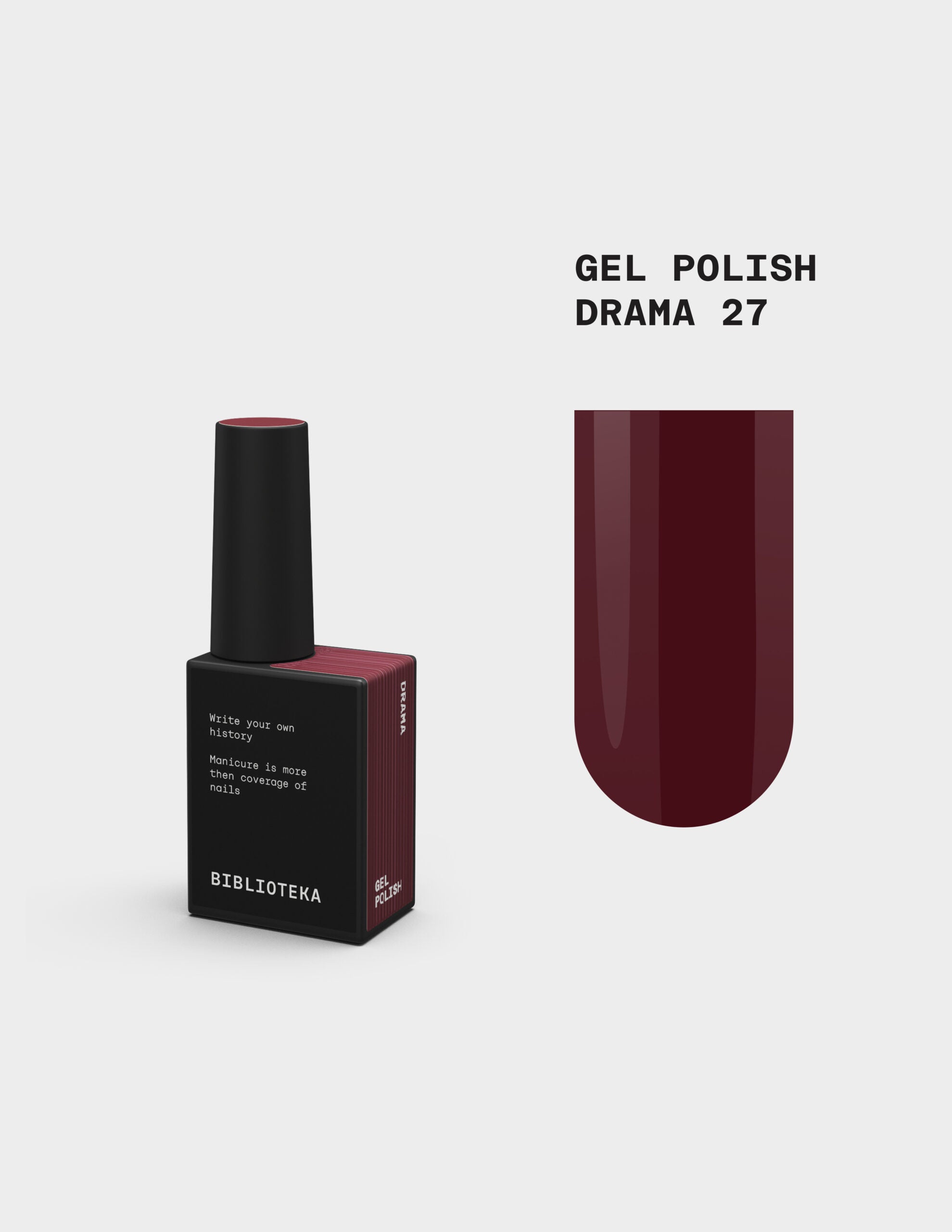 BIBLIOTEKA Esmalte Nº 27 Drama — Burdeos, 10 ml