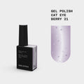 BIBLIOTEKA Гель-лак Котяче око Cat Eye № 21 Berry – холодний рожевий, 10 мл