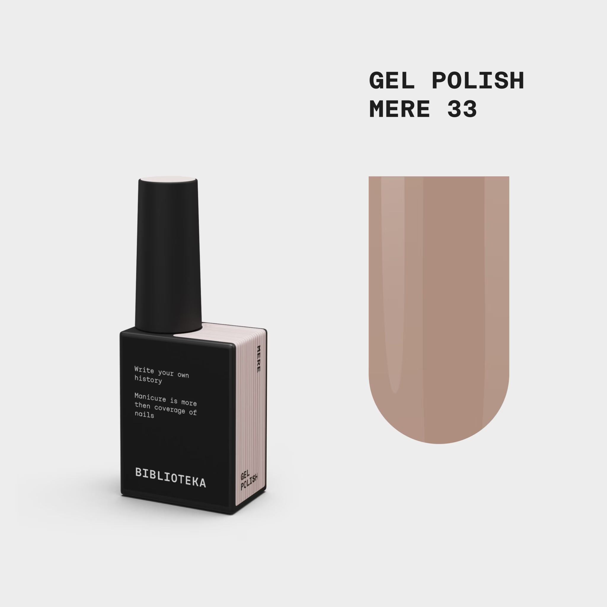 BIBLIOTEKA Esmalte Nº 33 Mere — Marrón claro, 10 ml