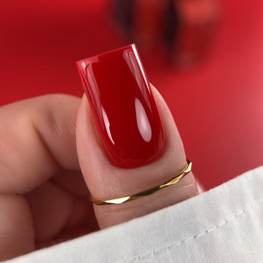 BIBLIOTEKA Esmalte Nº 42 Ruby – Rojo clásico profundo, 10 ml