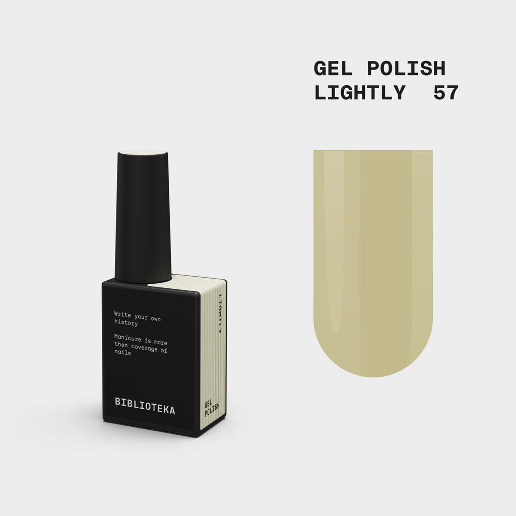 BIBLIOTEKA Esmalte Semipermanente Nº57 Lightly – amarillo claro (butter yellow), 10 ml