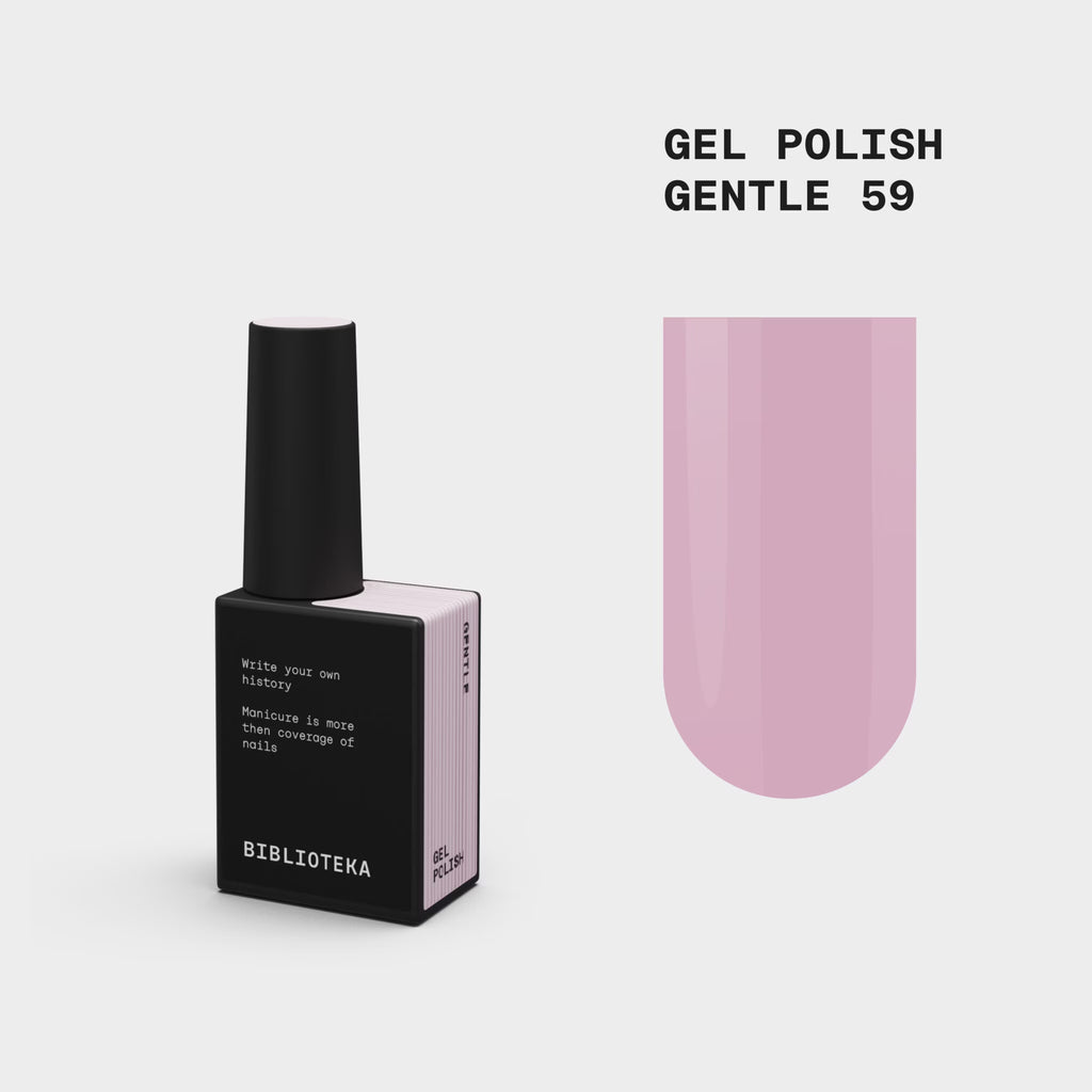 BIBLIOTEKA Esmalte Semipermanente Nº59 Gentle – rosa apagado, 10 ml