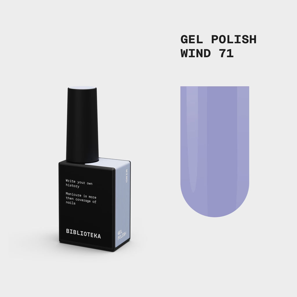 BIBLIOTEKA Esmalte n.º 71 Wind - Tono azul apagado, 10 ml