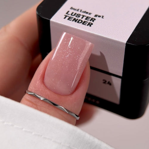 BIBLIOTEKA Builder Gel No. 24 LUSTER Tender – Delicate Nude with Shimmer