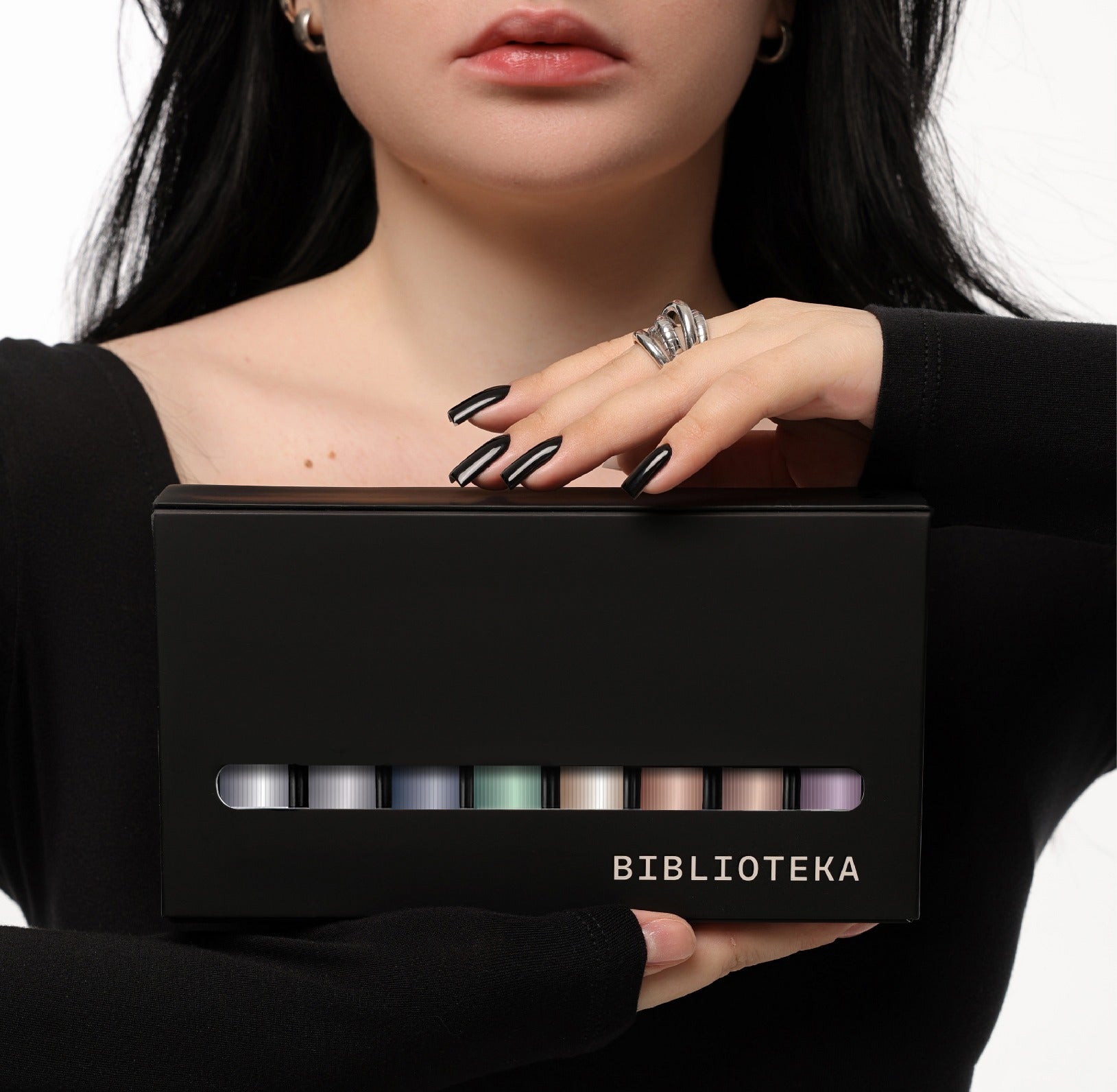 BIBLIOTEKA  Set de esmaltes Cat Eye  NIGHT RAYS № 01-08 