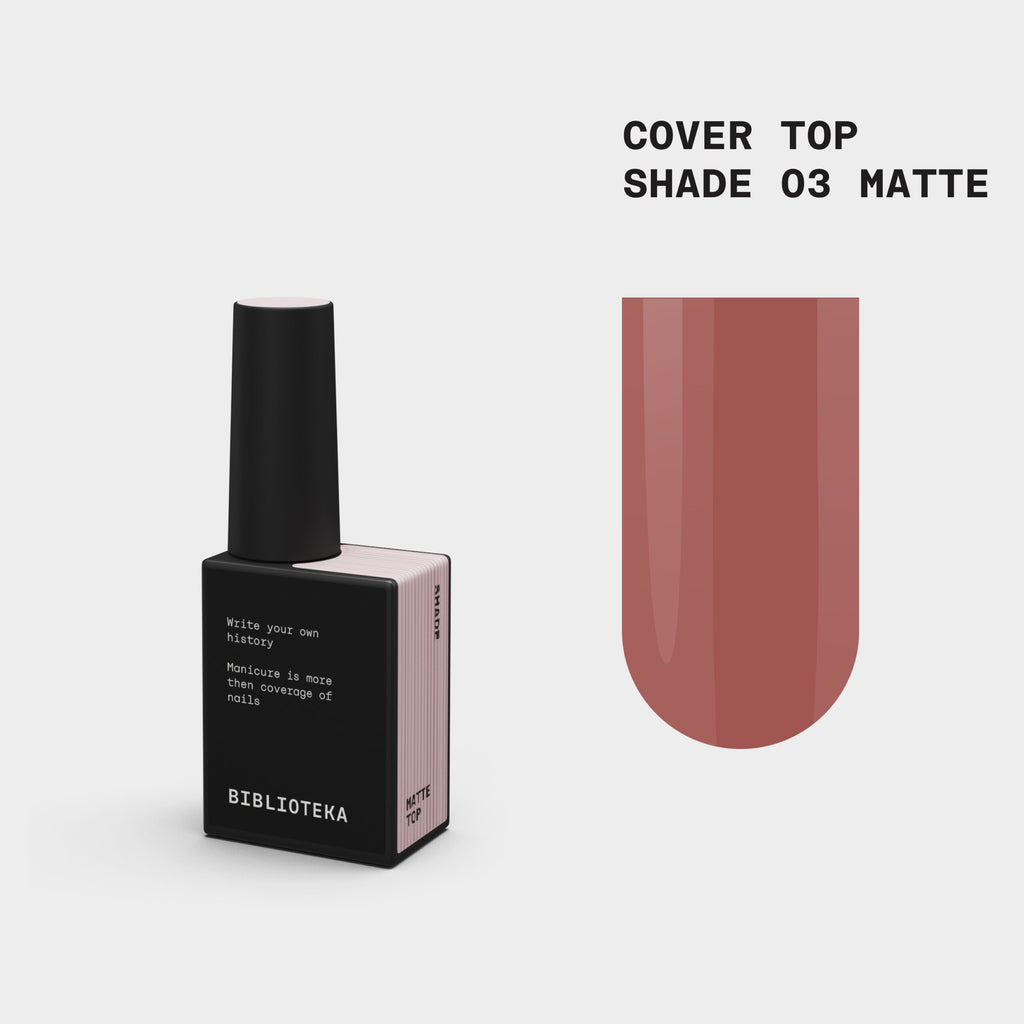 BIBLIOTEKA Matte Cover TOP No. 03 Shade - Cold pink-beige, 10 ml